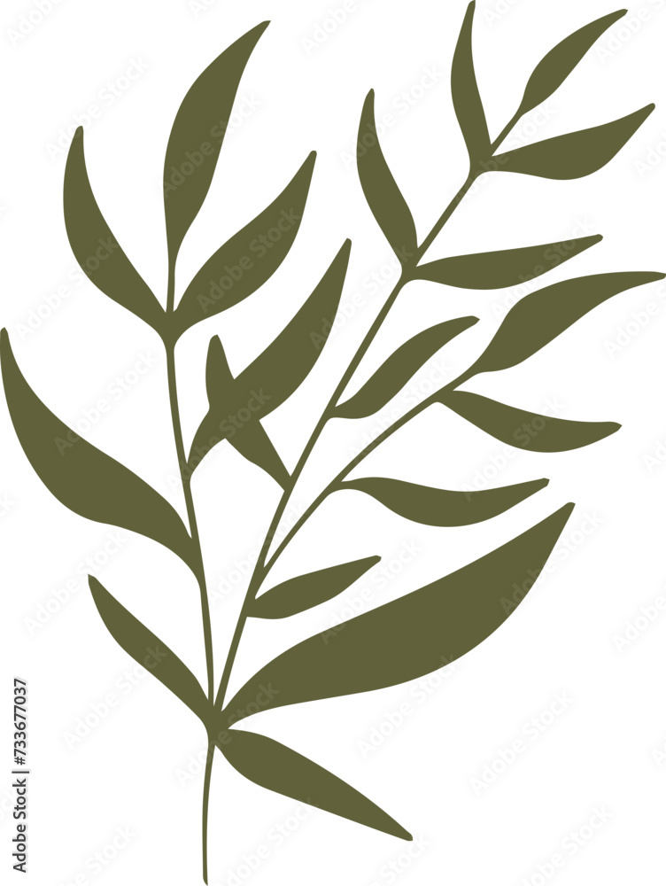 Green Nature Organic Leaf Graphic Element Green Nature Organic Leaf Graphic Element