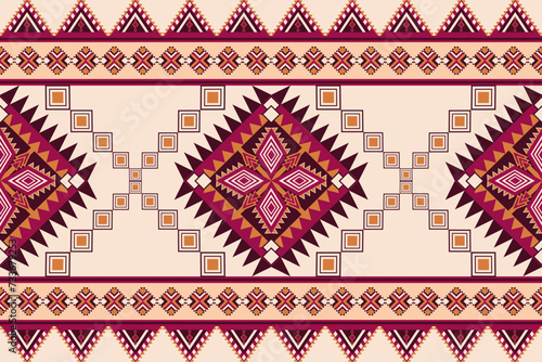 Native american pattern, Vector seamless decorative ethnic pattern. American indian motifs. Ethnic geometric pattern native american mexican navajo tribal motif. Design for background,carpet,wallpaper