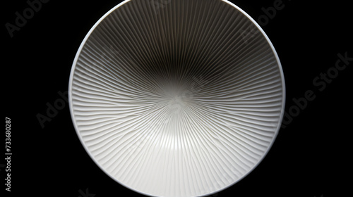 Empty modern round porcelain bowl