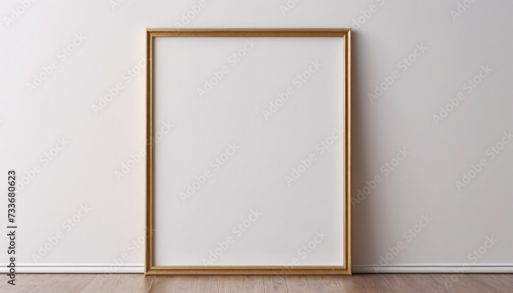 Empty blank picture frame on wall mockup template design Empty blank picture frame on wall mockup template design