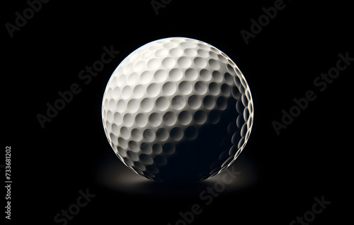 golf ball isolated on black