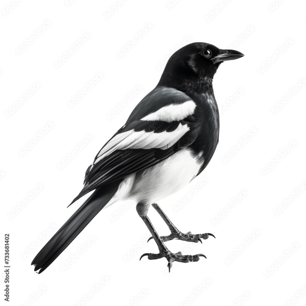 Magpie PNG Cutout, Generative AI Magpie PNG Cutout, Generative AI