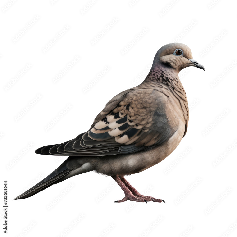 Mourning Dove PNG Cutout, Generative AI Mourning Dove PNG Cutout, Generative AI