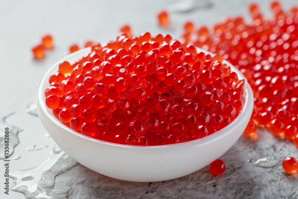 Vibrant Red Caviar: Ideal For Seamless Integration Into Any Design Or Background Vibrant Red Caviar: Ideal For Seamless Integration Into Any Design Or Background