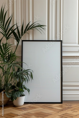 Wallpaper Mural Picture frame mockup, minimalist interior design Torontodigital.ca