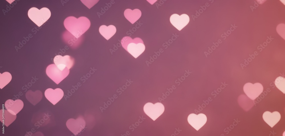 Delicate pink bokeh highlights in the shape of a heart Delicate pink bokeh highlights in the shape of a heart