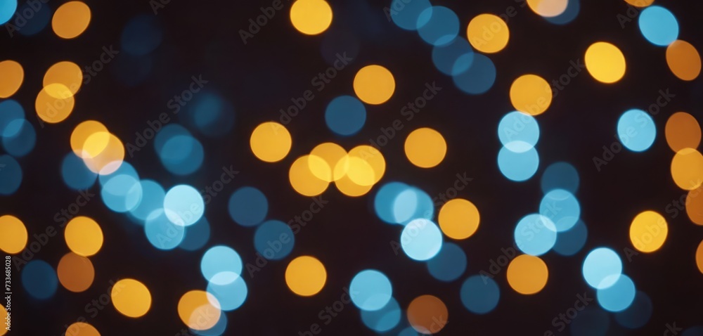 Orange and blue bokeh highlights on a dark background Orange and blue bokeh highlights on a dark background