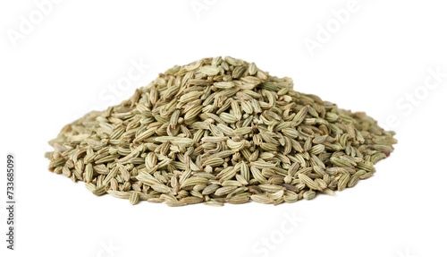 dry fennel seed sounf isolated on white background