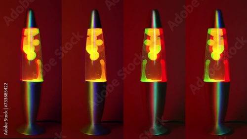 Lava lamp illuminated with ghosting effect