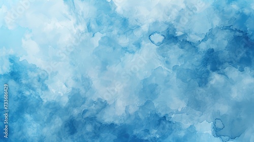 Abstract blue watercolor background photo