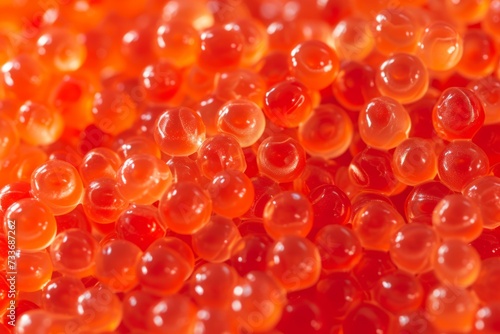 Captivating Background Created By Macro Shot Of Vibrant Red Caviar