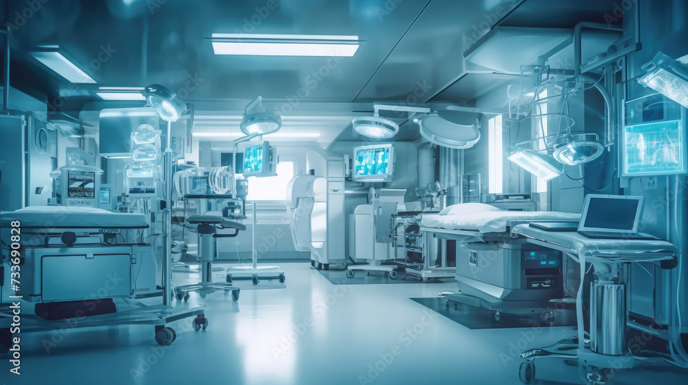 The modern equipment in the operating room The modern equipment in the operating room