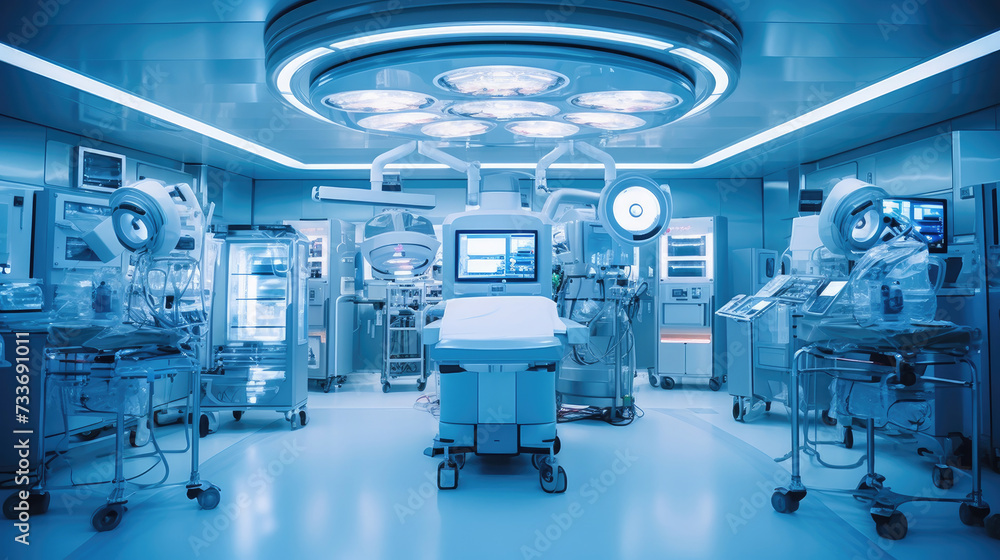 The modern equipment in the operating room The modern equipment in the operating room