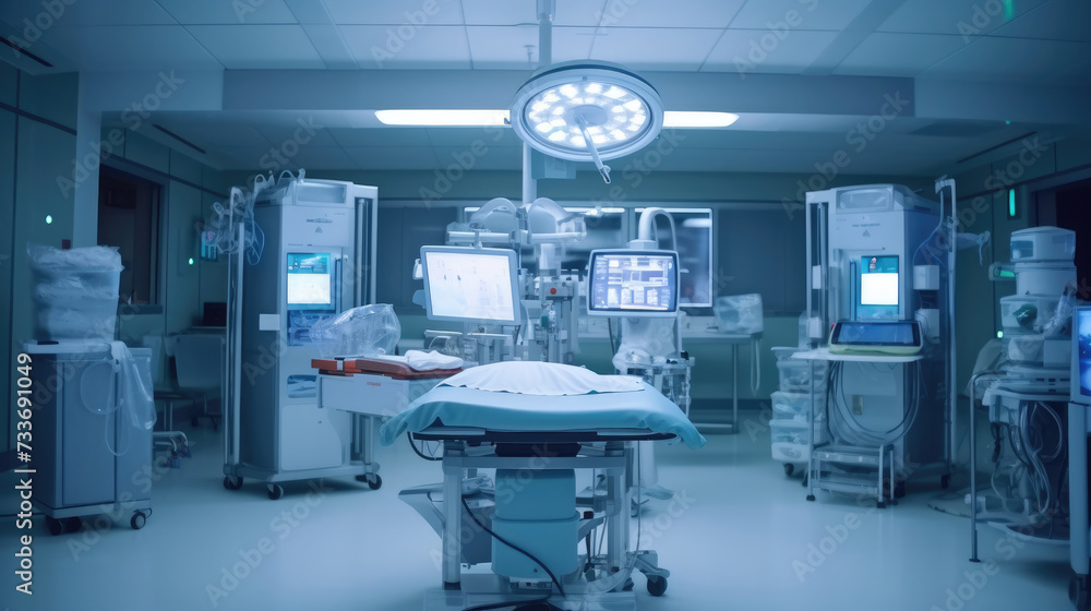 The modern equipment in the operating room The modern equipment in the operating room