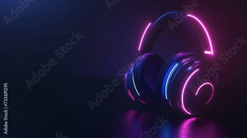 Glowing headphone