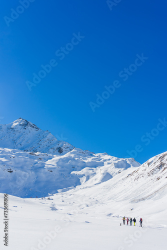 Skitouren beim Piz Tambo in der Schweiz
