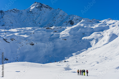 Skitouren beim Piz Tambo in der Schweiz