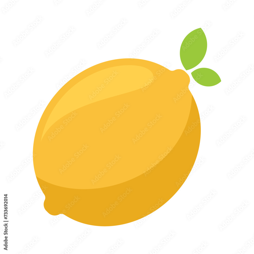 Lemons icons, minimalist vector illustration and transparent graphic element. Isolated on white background