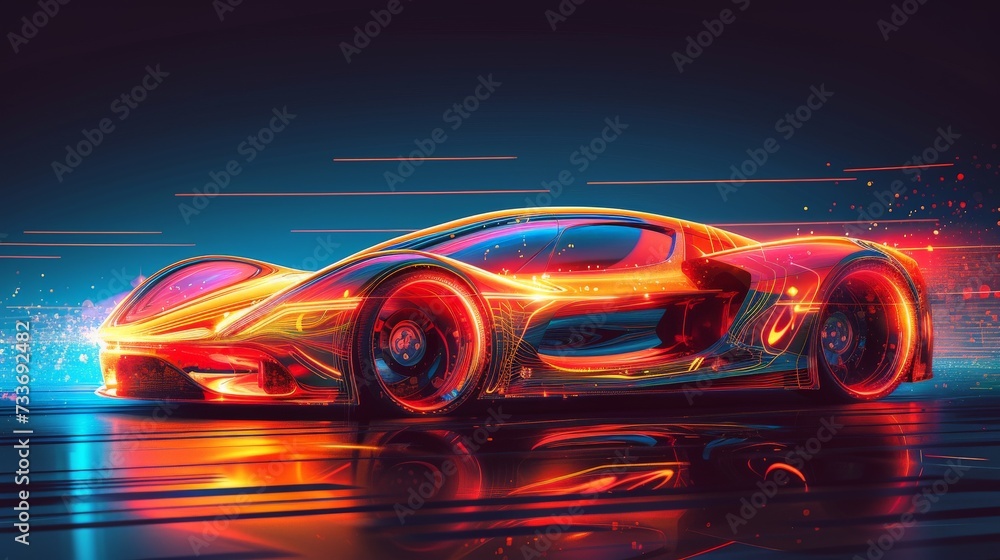 Abstract Futuristic Car background, car or vehicle wallpaper