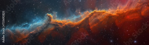 Abstract galaxy illustration . Banner