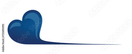 The symbol of a blue stylized heart.