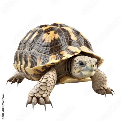 Russian Tortoise PNG Cutout, Generative AI