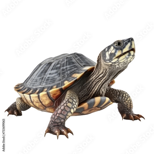 Snapping Turtle PNG Cutout, Generative AI