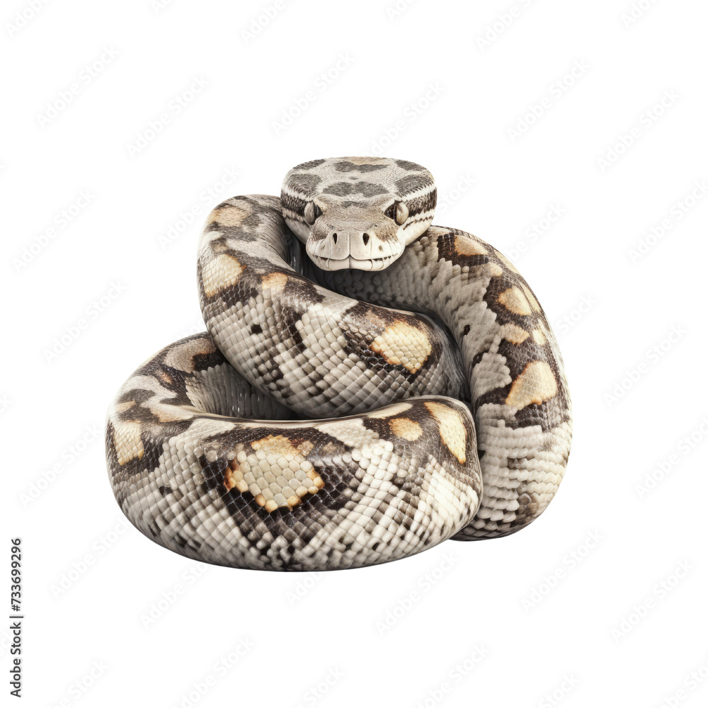 Obraz premium Spotted Python PNG Cutout, Generative AI