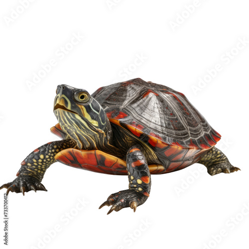 Western Painted Turtle PNG Cutout  Generative AI