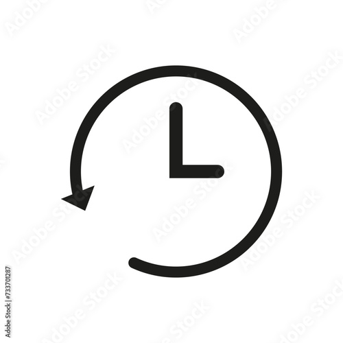 Clock, Arrow, Right, Circle, Logo, Brand, Graphic, Electric Blue, Number