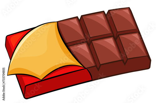 chocolate bar cartoon design isolated