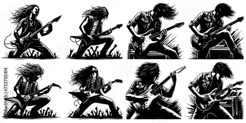 Eight vectors of a rock guitar player