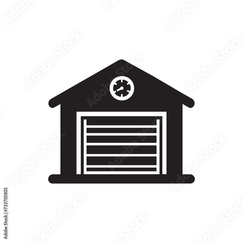 garage icon vector