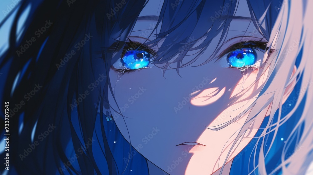 A close-up of an anime girl.