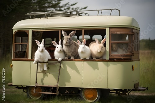 Bunnys Easter Drive A Caravan of Egg citement photo