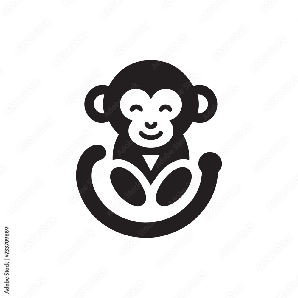 Monkey icon vector Monkey icon vector