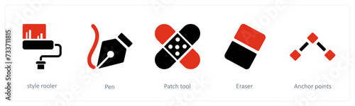 style roller, Pen, Patch tool