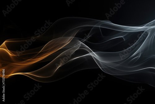 Elegant Smoky Waves on Black Background