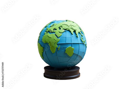 3D PRINTED EARTH GLOBE WITH RECYCLA