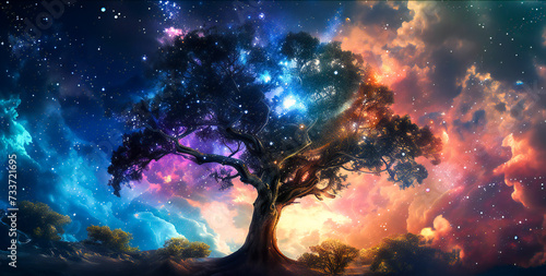 Surreal cosmic life tree
