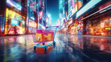 Colorful blurriness in shopping