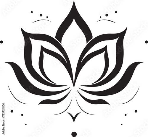 simple lotus flower line art vector illustration