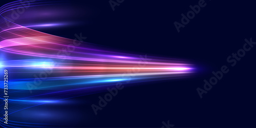 Abstract high speed light background. Futuristic digital technology concept, big data, network connection, AI, communication. Pattern for banner, poster, website. Vector eps10.
