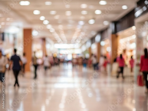 blurred background people at mall