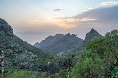 Masca village in sunset on Tenerife