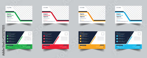 Modern Creative Corporate Post Card Template, Vector Template for Opening Invitation Editable, Professional Business Postcard Design, Event Card Design, Invitation Design, Direct Mail EDDM Template