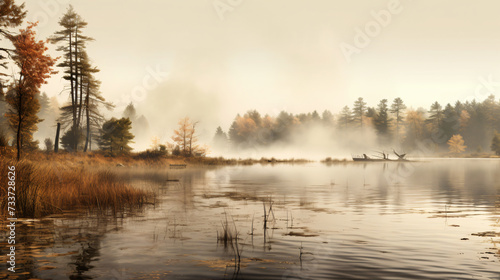 A foggy lake © Gefer