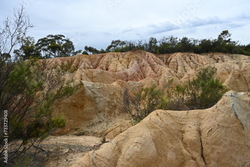 Historical Site, Pink Cliffs Geological Reserve Heathcote. Australia