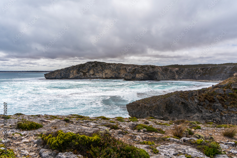 Rugged coastline of Kangaroo Island at Little Sahara