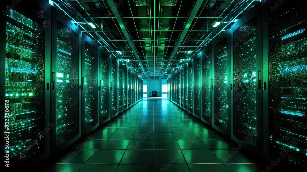 Fototapeta premium technology computer farm